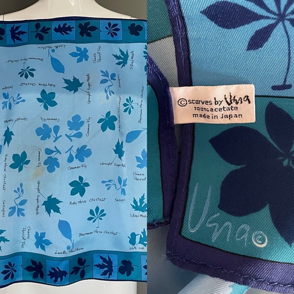 Vera Accessories - Vintage Vera Blues Scarf 22 In Sq Good Condition